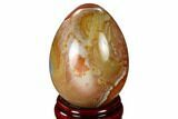 Polished Polychrome Jasper Egg - Madagascar #159076-1